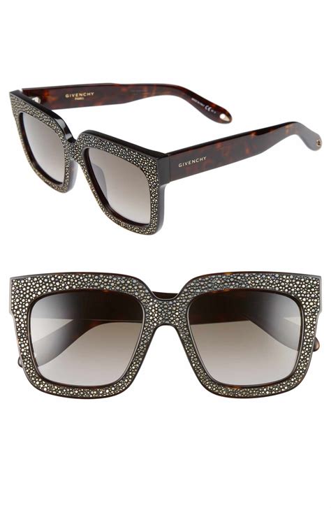 givenchy 53mm square sunglasses|Givenchy large modern sunglasses.